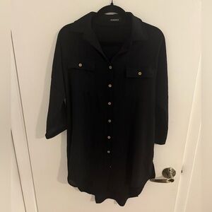 Bsubseach women's button-down shirt dress/cover up